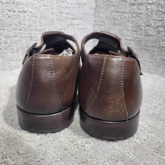 Vintage Tommy Bahama San Tommaso Men's Size 12M Brown Leather Fisherman Sandals - Picture 4 of 10